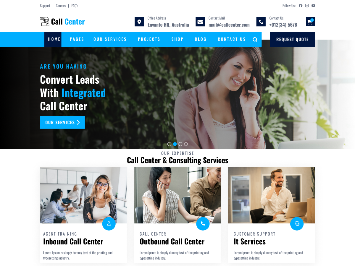 Free Customer Support WordPress Theme
