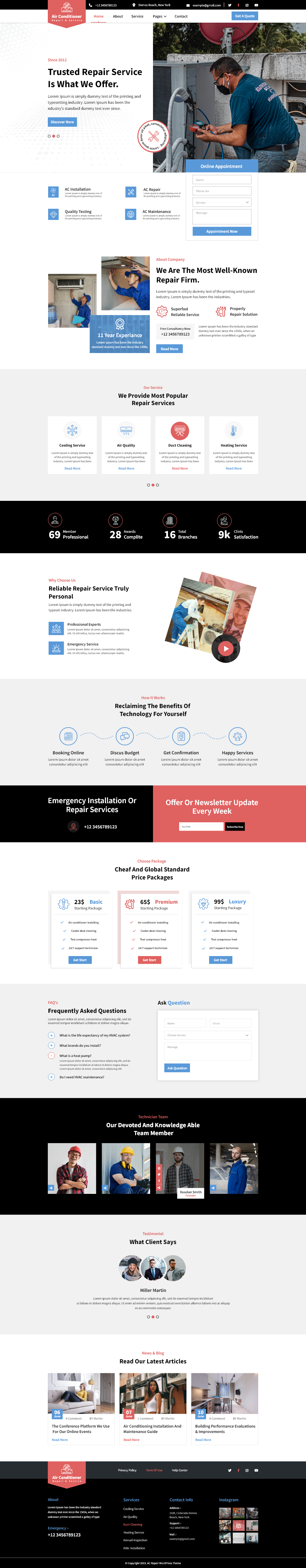 Air Conditioning WordPress Theme
