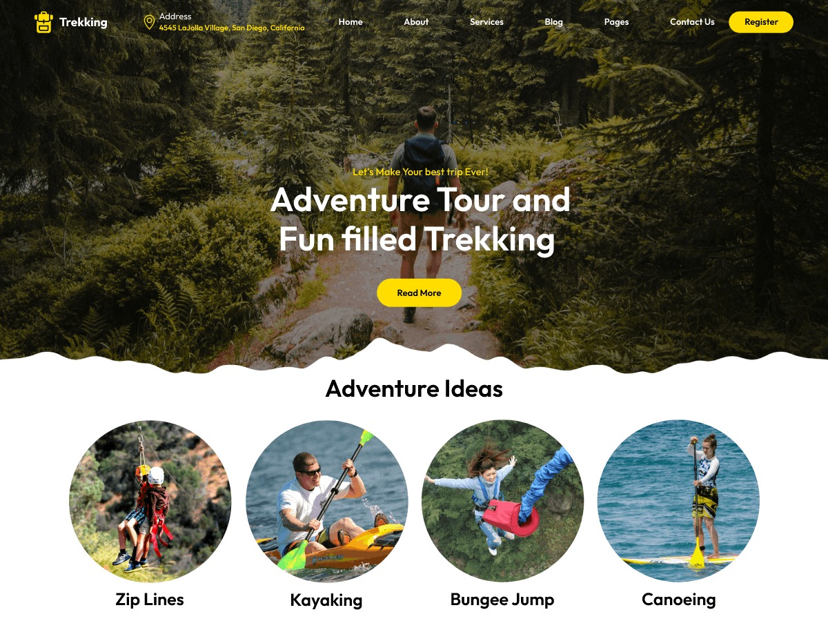 Free Trekking WordPress Theme