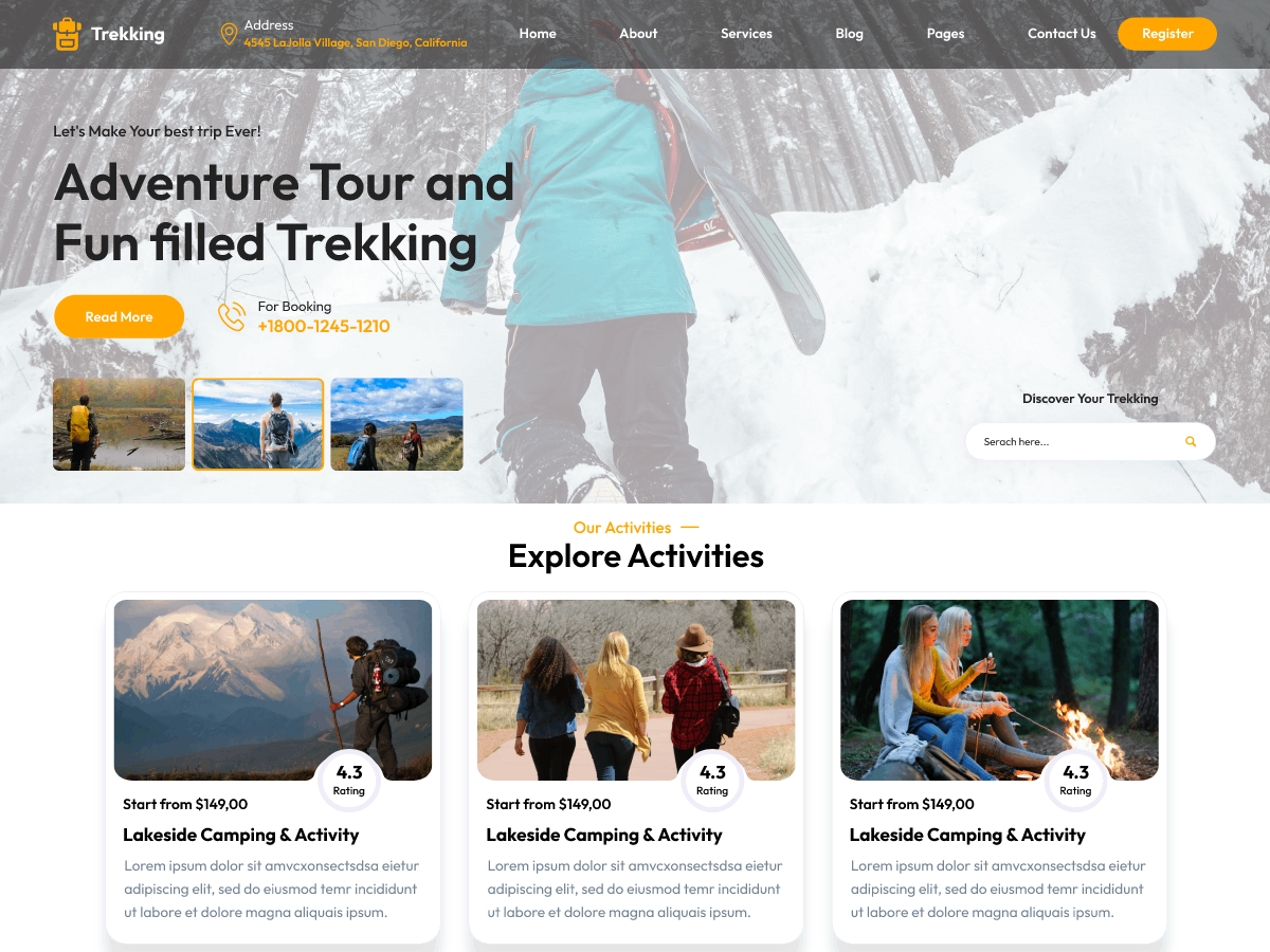 Free Adventure WordPress Theme