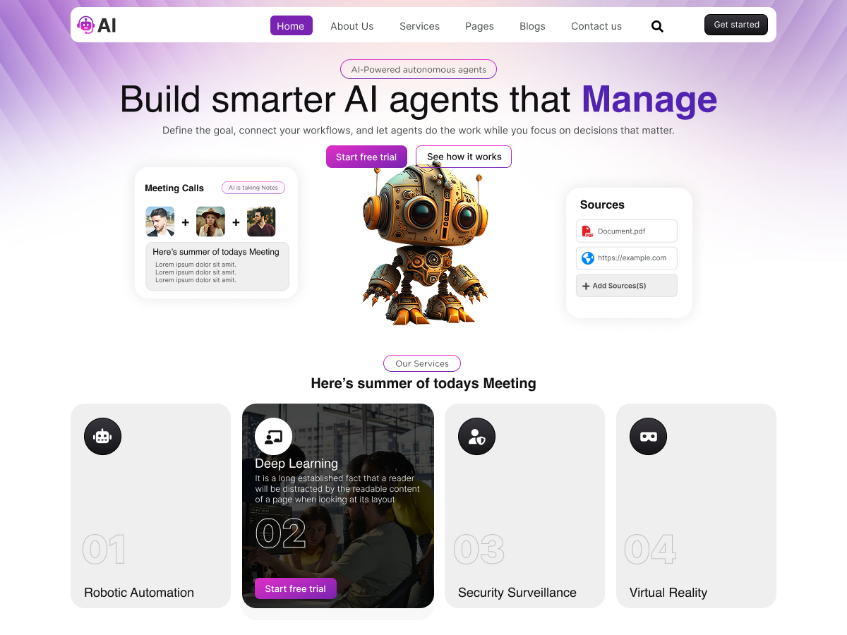 Free AI Enterprise WordPress Theme