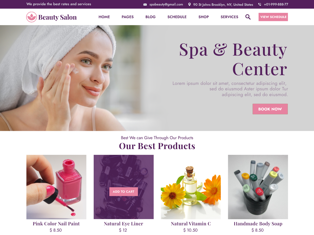 Free Beauty WordPress Theme