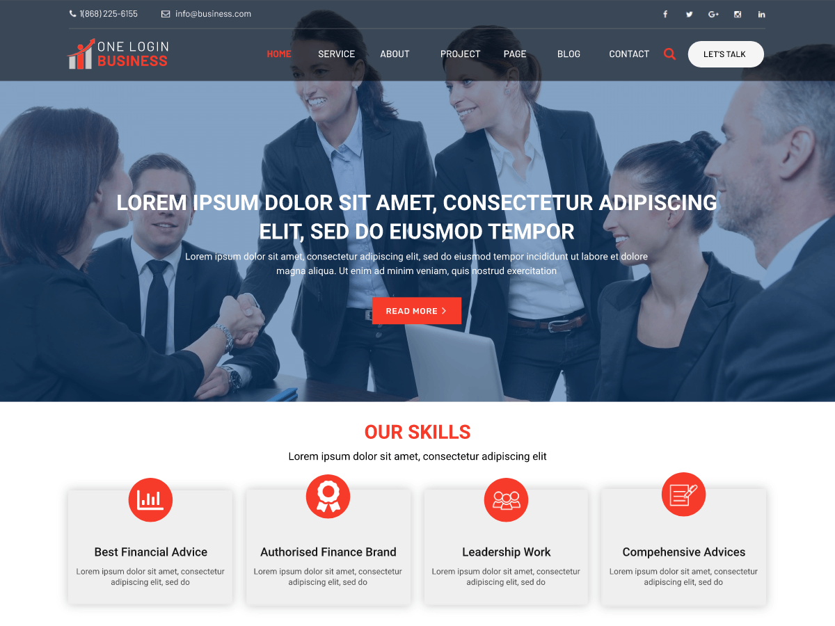 Free Consulting WordPress Theme