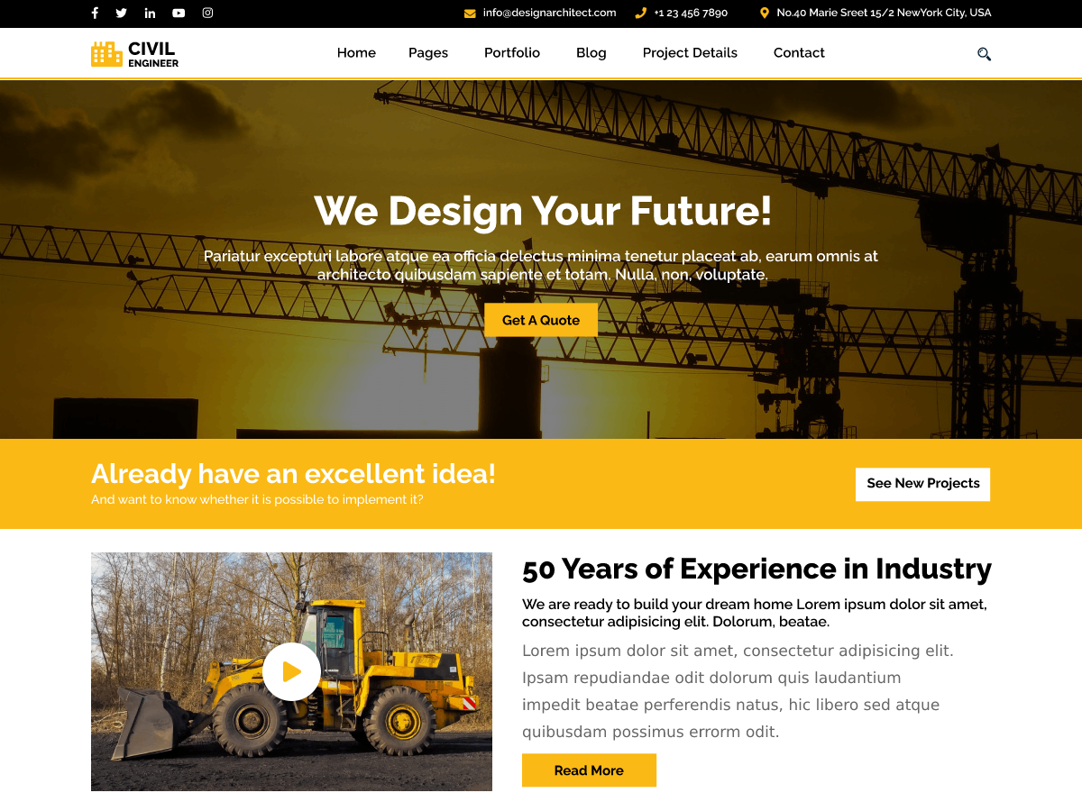 Free Engineering WordPress Theme