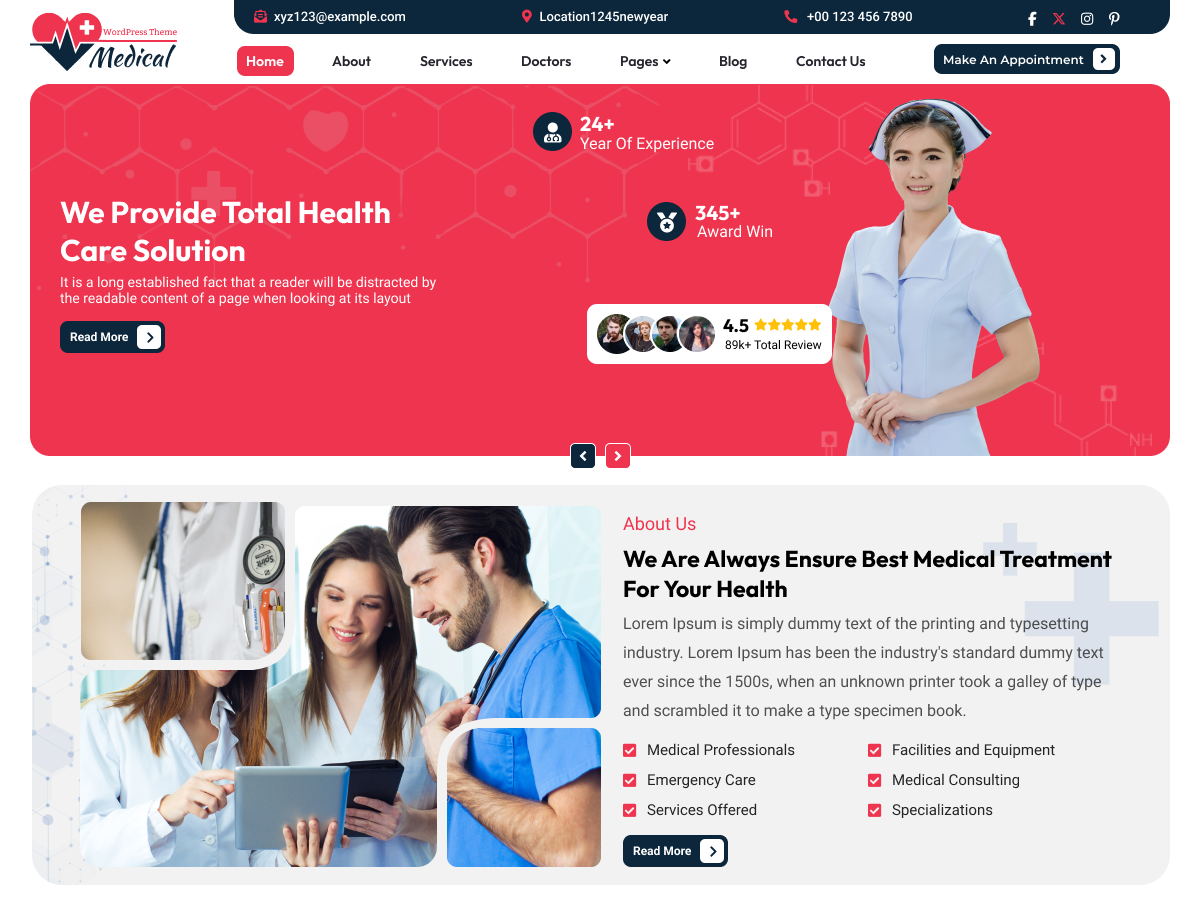 free-hospital-wordpress-theme