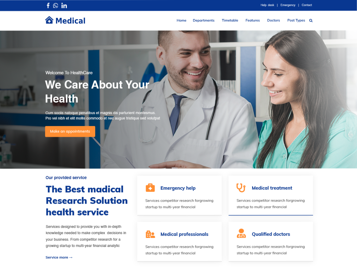 free-medical-clinic-wordpress-theme