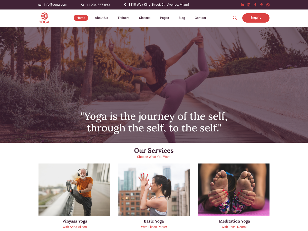 Free meditation WordPress Theme