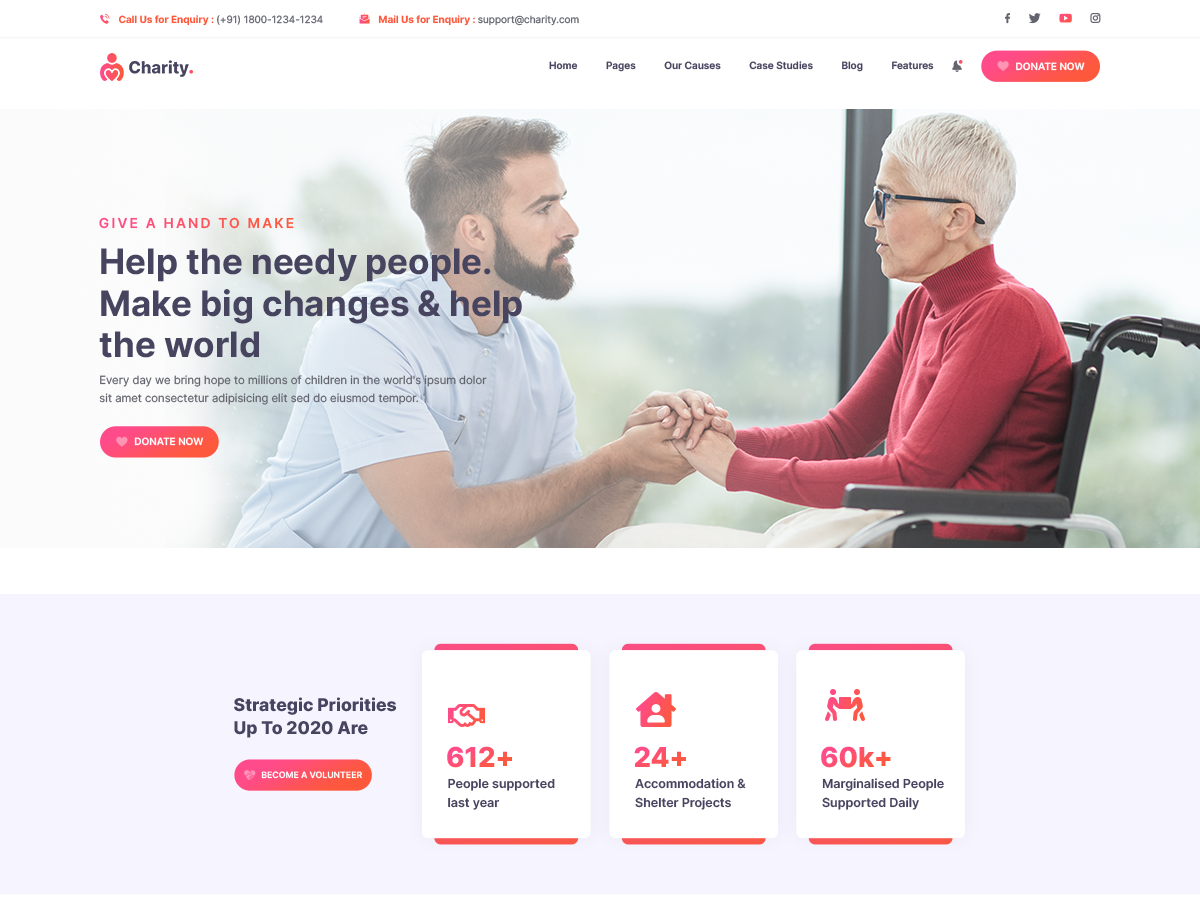Free NGO Charity WordPress Theme