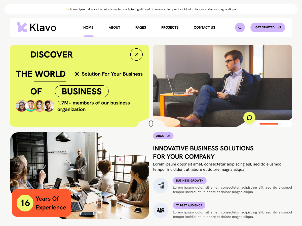 Free One Page WordPress Theme