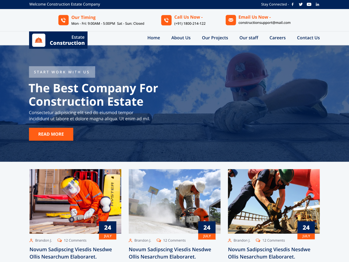 Free Renovation WordPress Theme