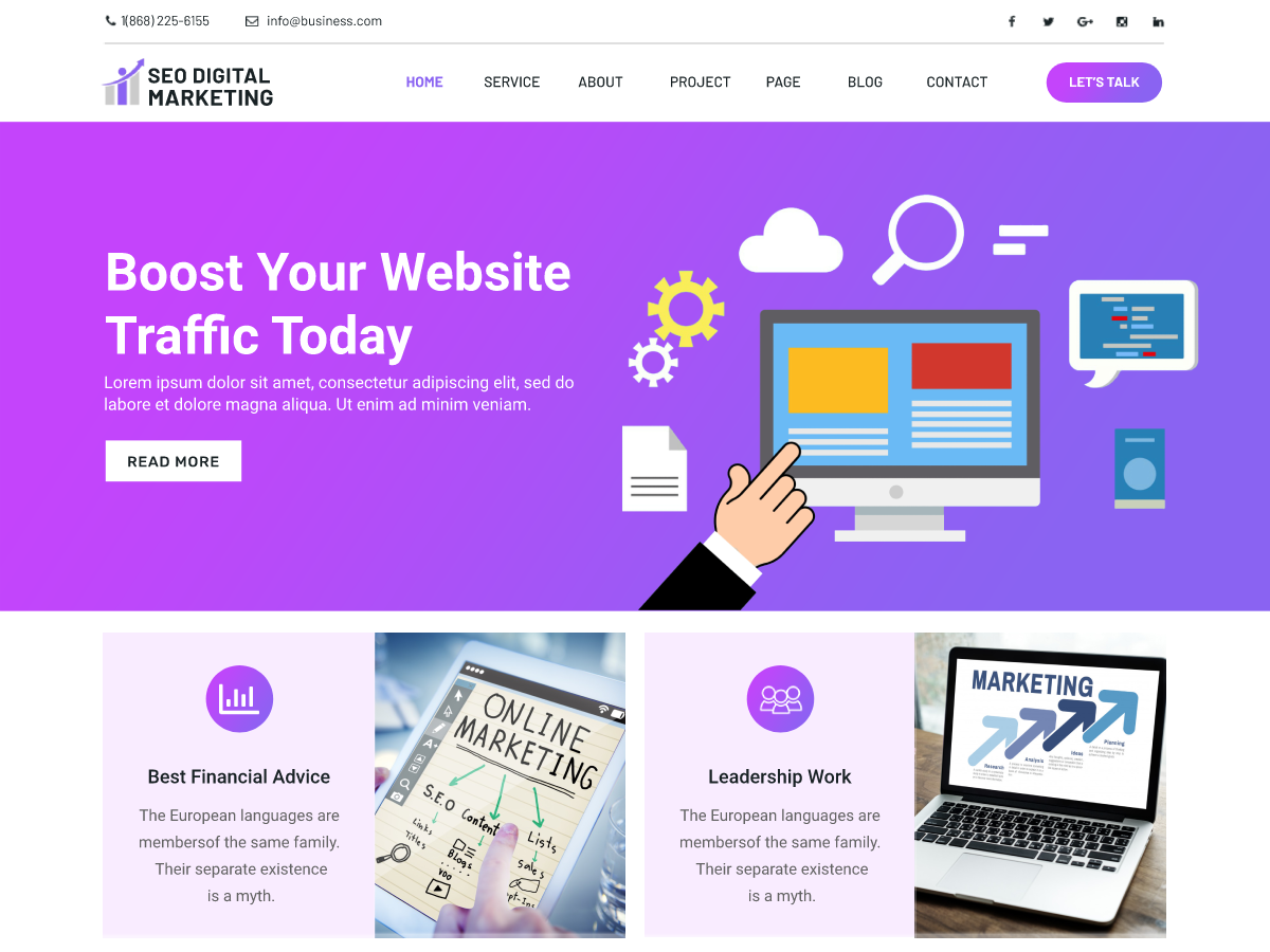 Free SEO WordPress Theme
