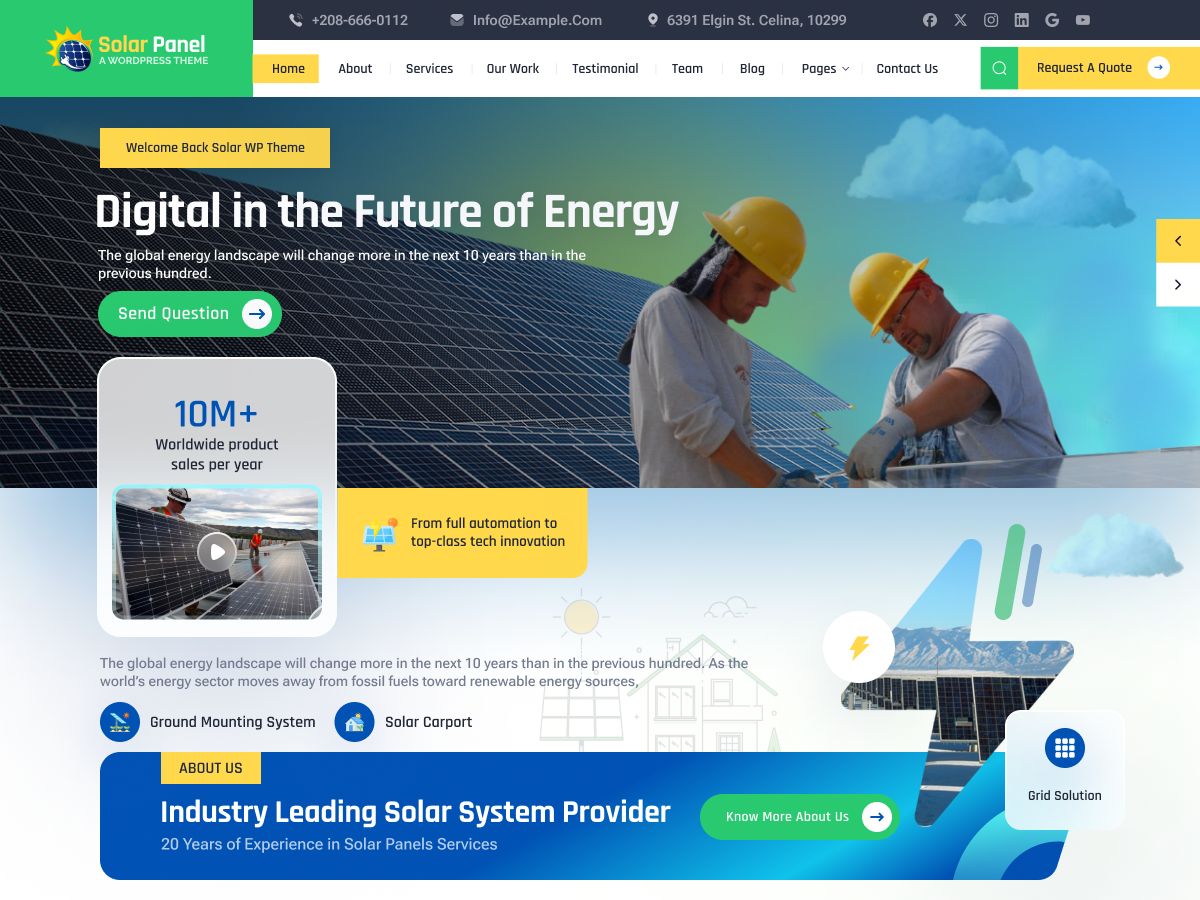 free-solar-wordpress-theme