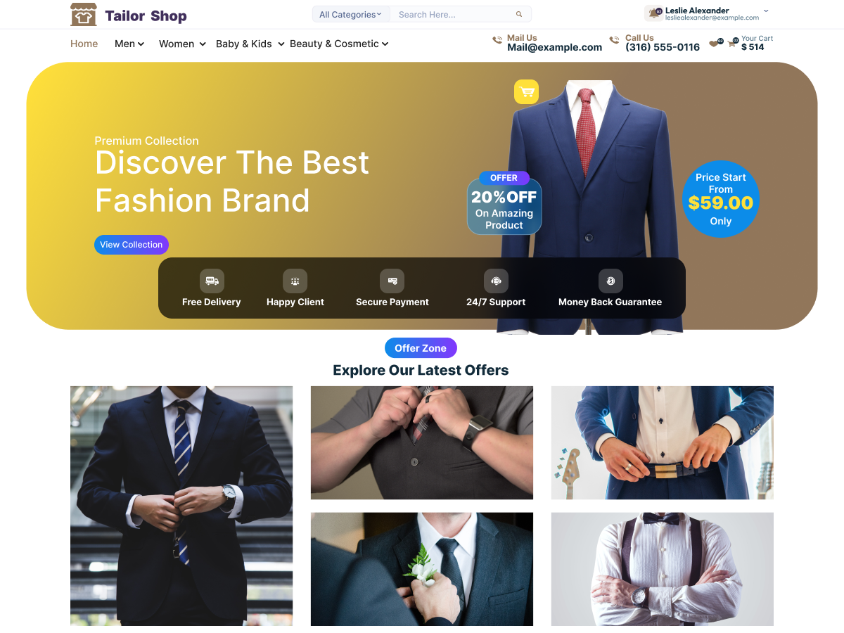 Free Tailor WordPress Theme