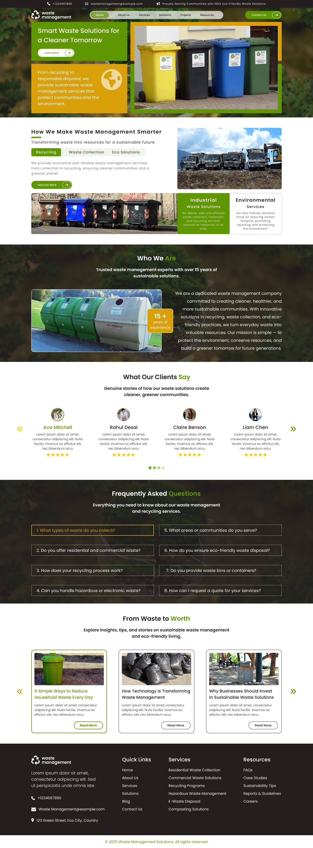 Waste Management Wordpresstheme
