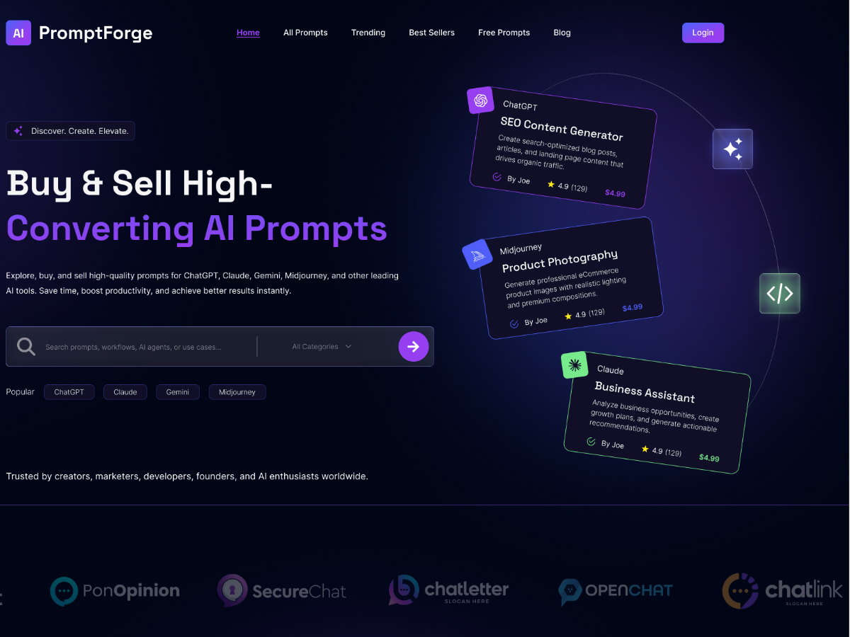  AI Prompt Marketplace WordPress  Theme 