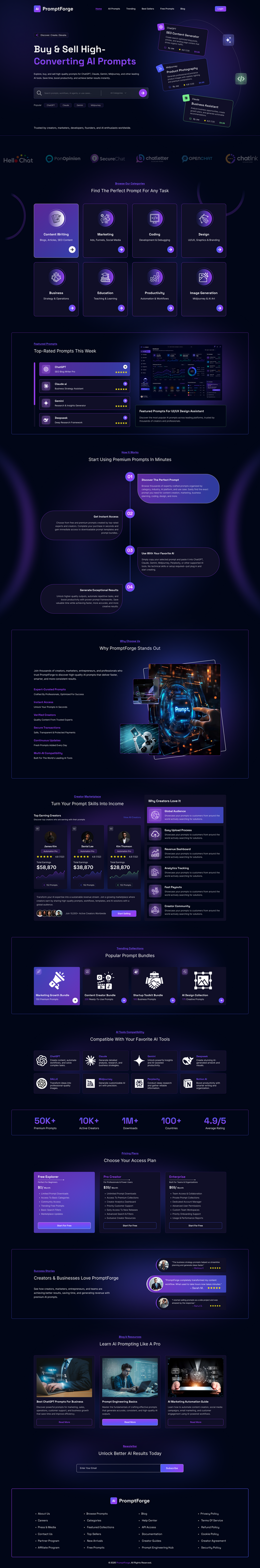 AI Prompt Marketplace WordPress Theme