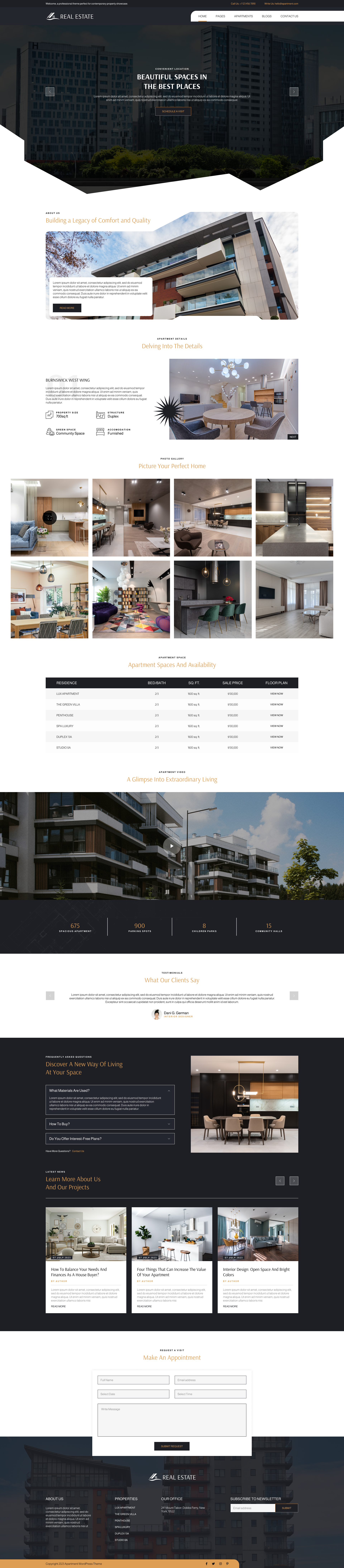 Apartment Rental WordPress Theme