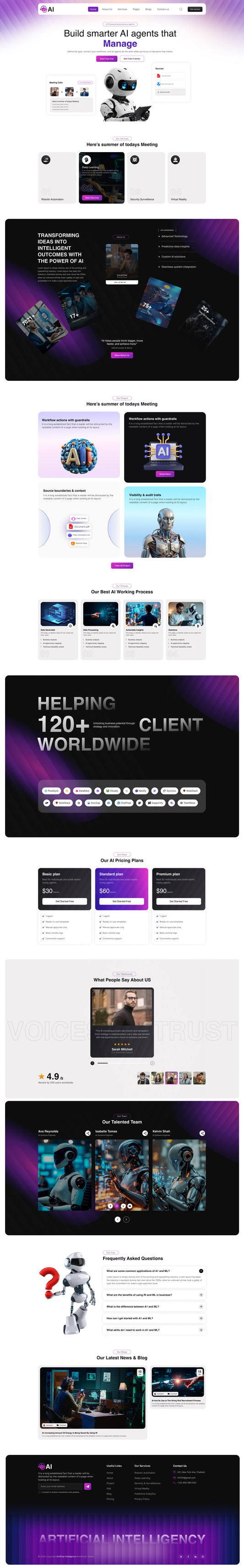 Artificial Intelligence WordPress Theme