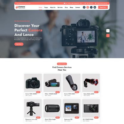 Camera Rental WordPress Theme