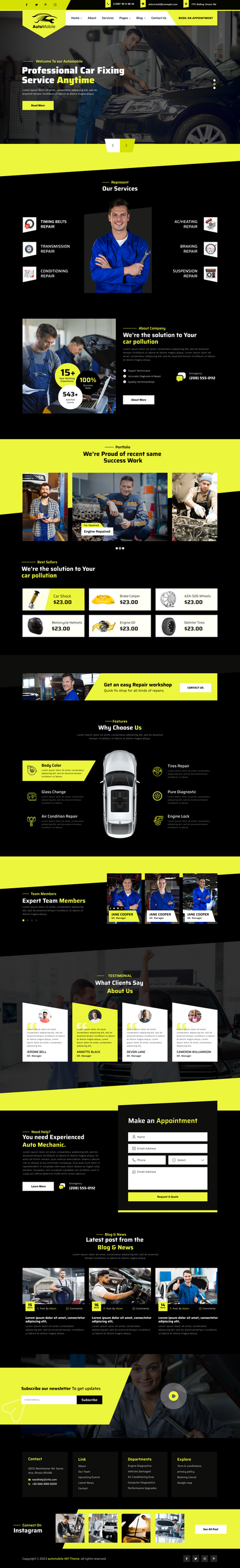 Car Repair WordPress Theme