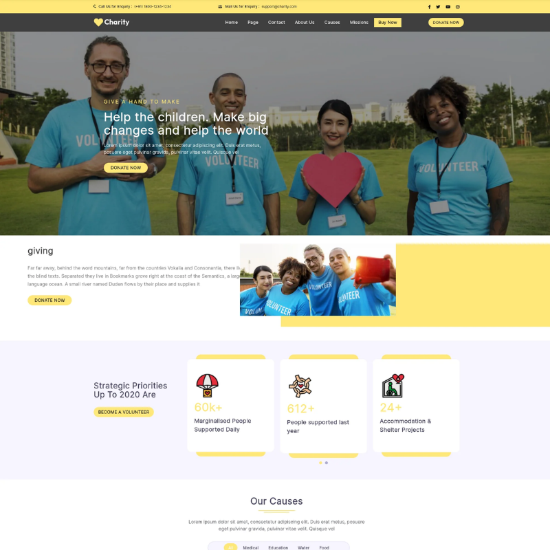 Charity Campaign WordPress Theme