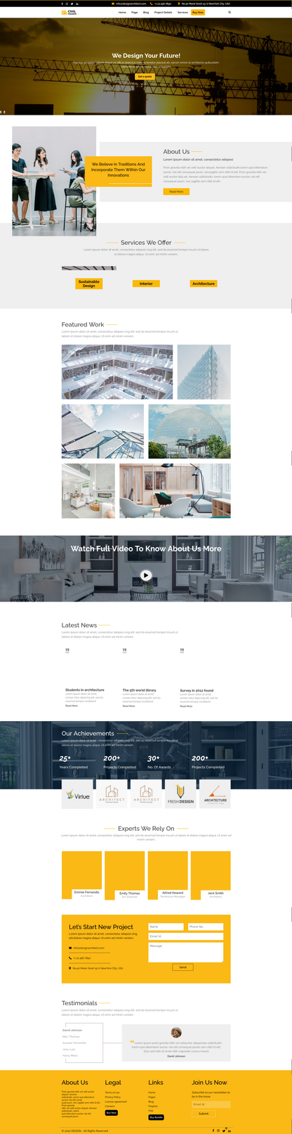 Civil Engineering WordPress Theme