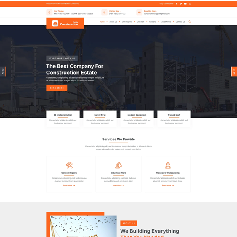 Construction WordPress Theme