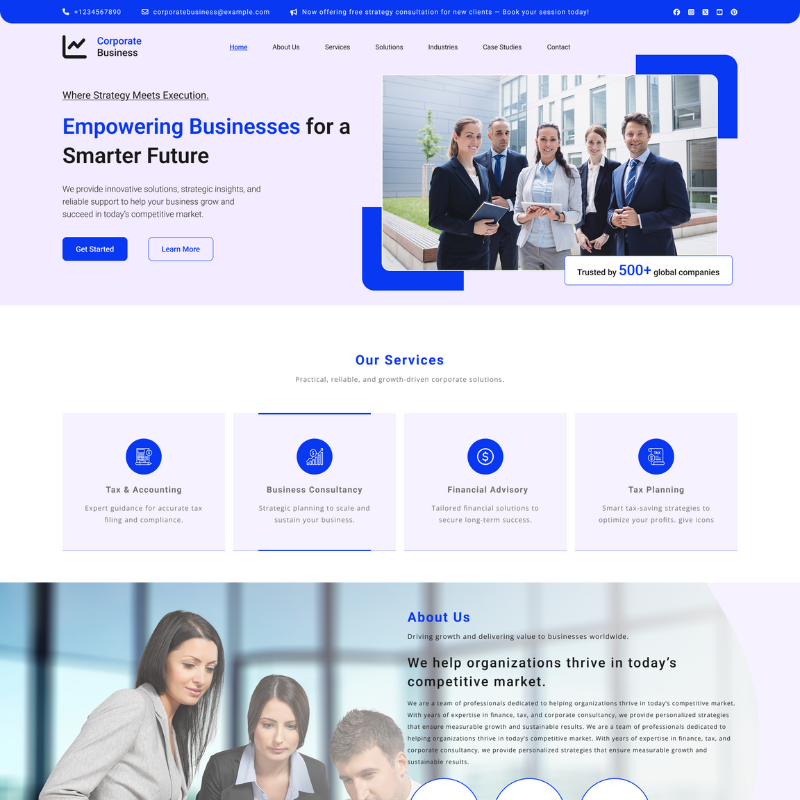 Corporate Business WordPress Theme