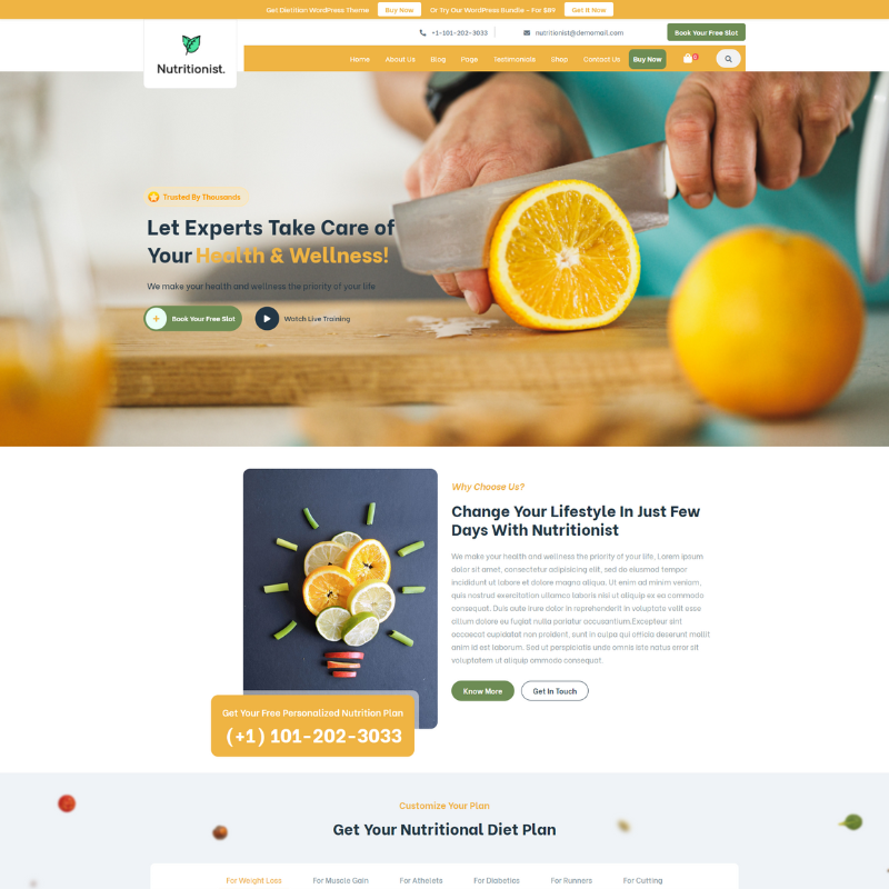 Dietitian WordPress Theme