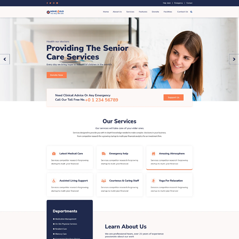Elderly Care WordPress Theme