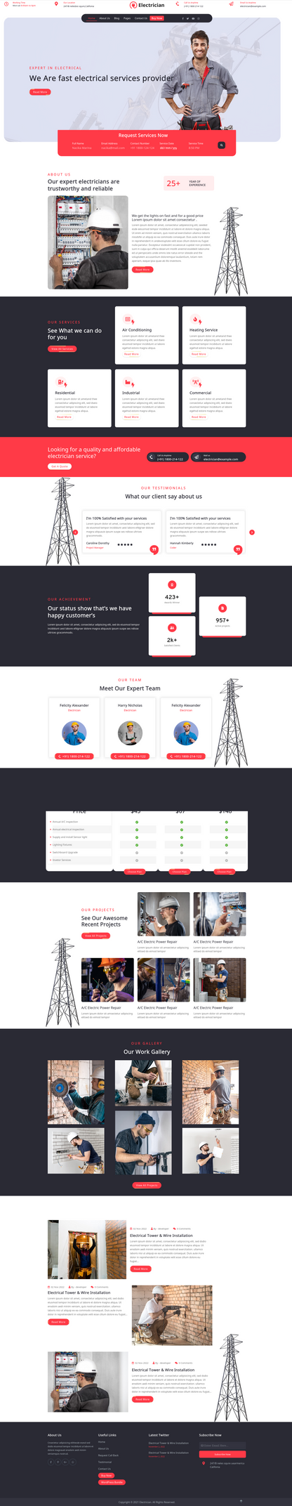Electrical WordPress Theme