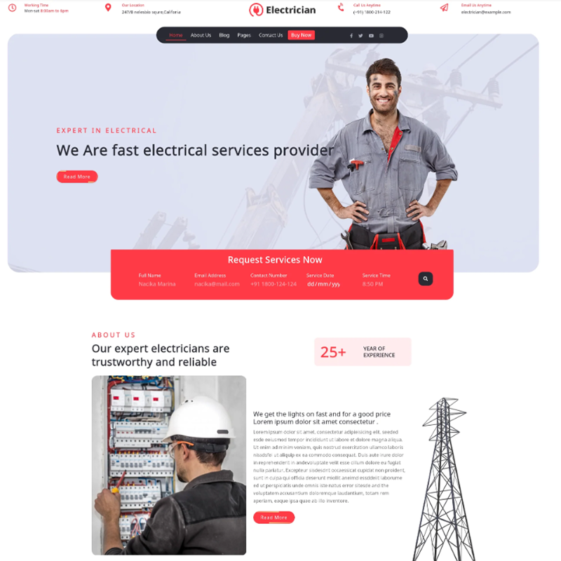 Electrical WordPress Theme
