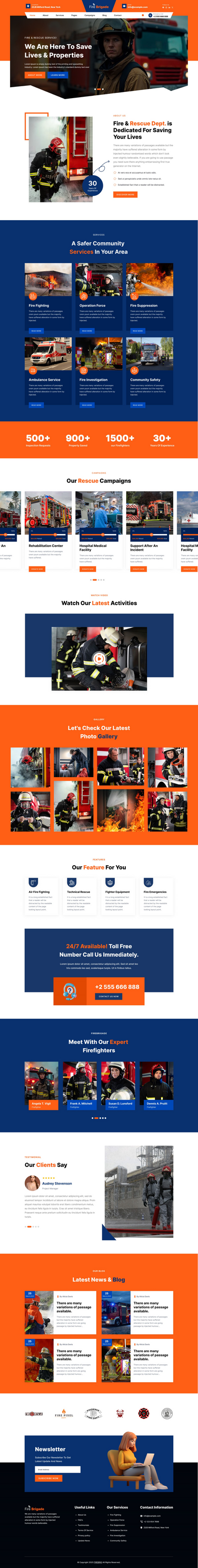 Fire Department WordPress Theme