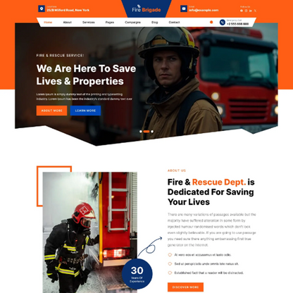 Fire Department WordPress Theme