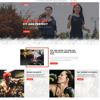 Fitness Coach WordPress Theme