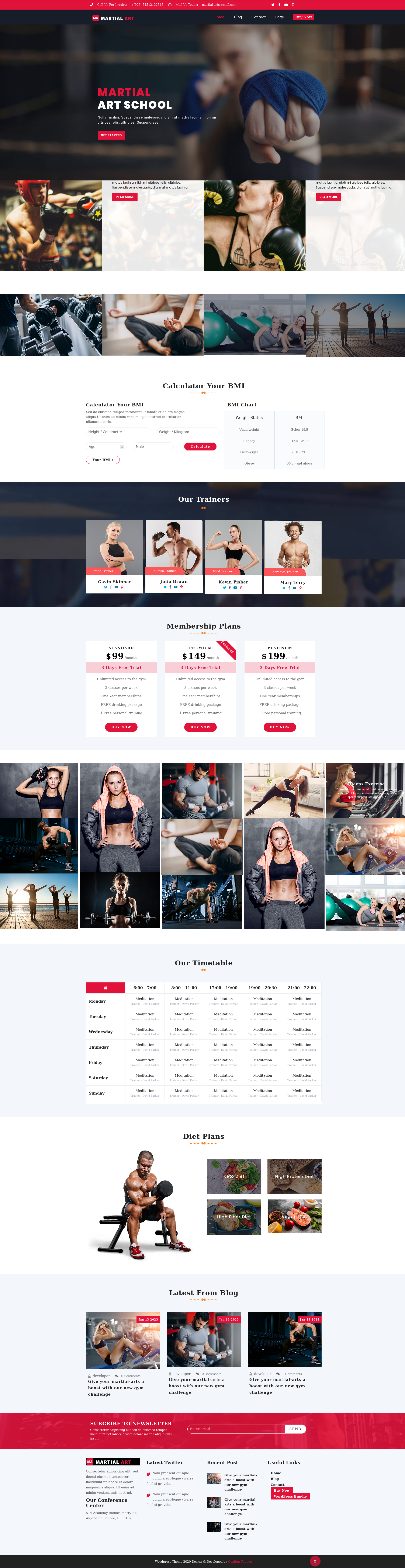 Fitness Trainer WordPress Theme