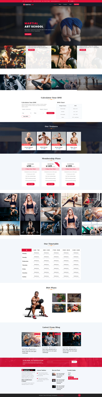 Fitness Trainer WordPress Theme