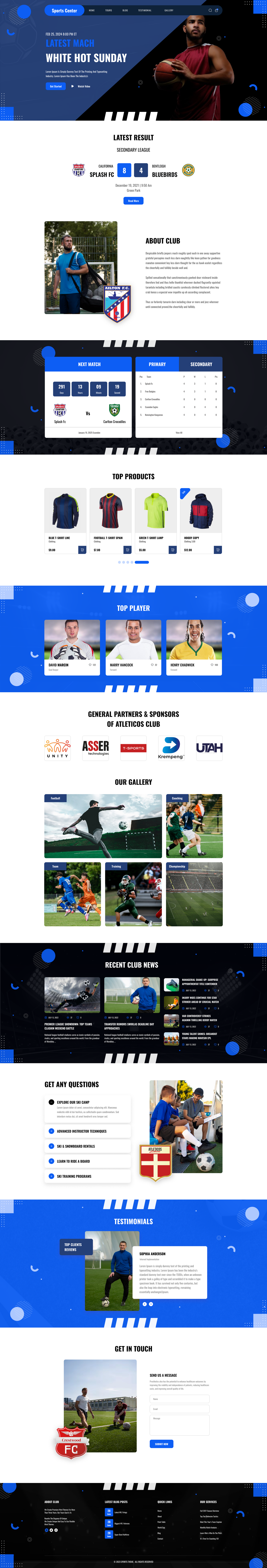 Football Club WordPress Theme