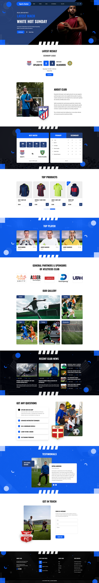 Football Club WordPress Theme