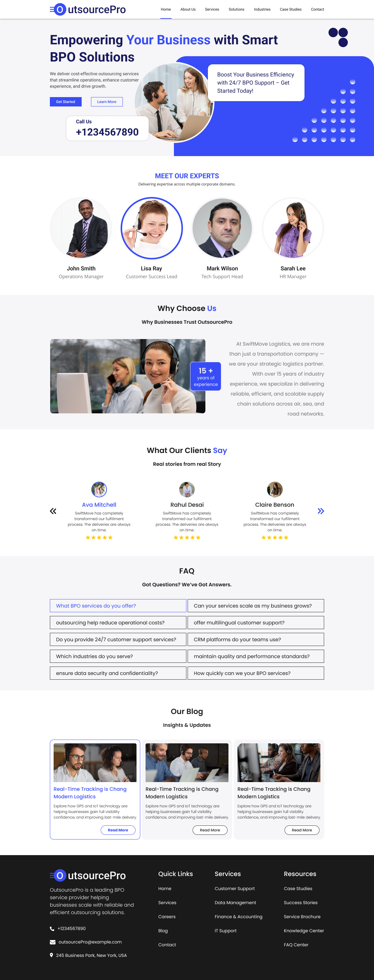 Free BPO Services WordPress Theme