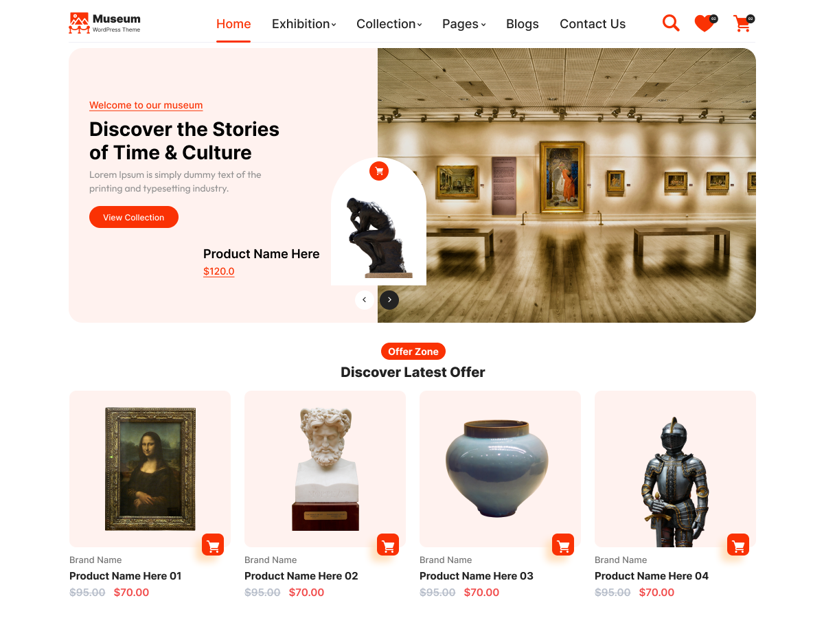 Free Museum Gallery WordPress Theme