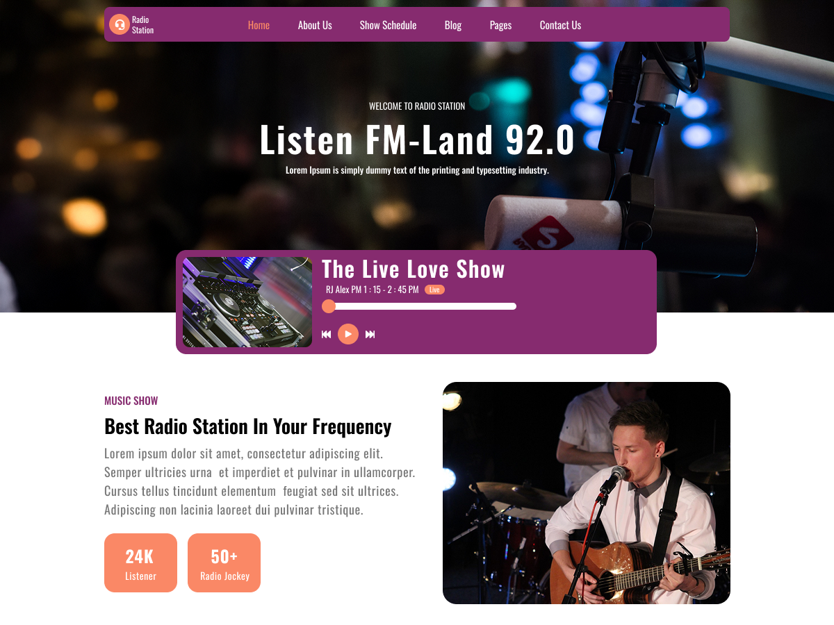 Free Radio WordPress Theme Icon