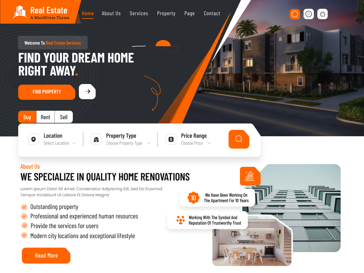free-real-estate-wordpress-theme