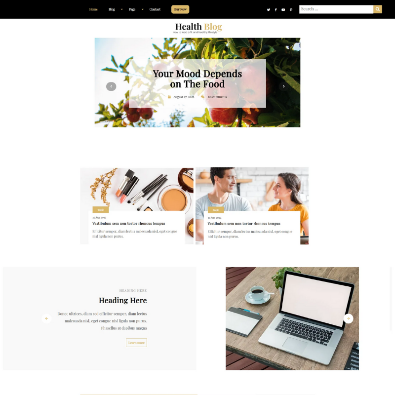 Health Blog WordPress Theme