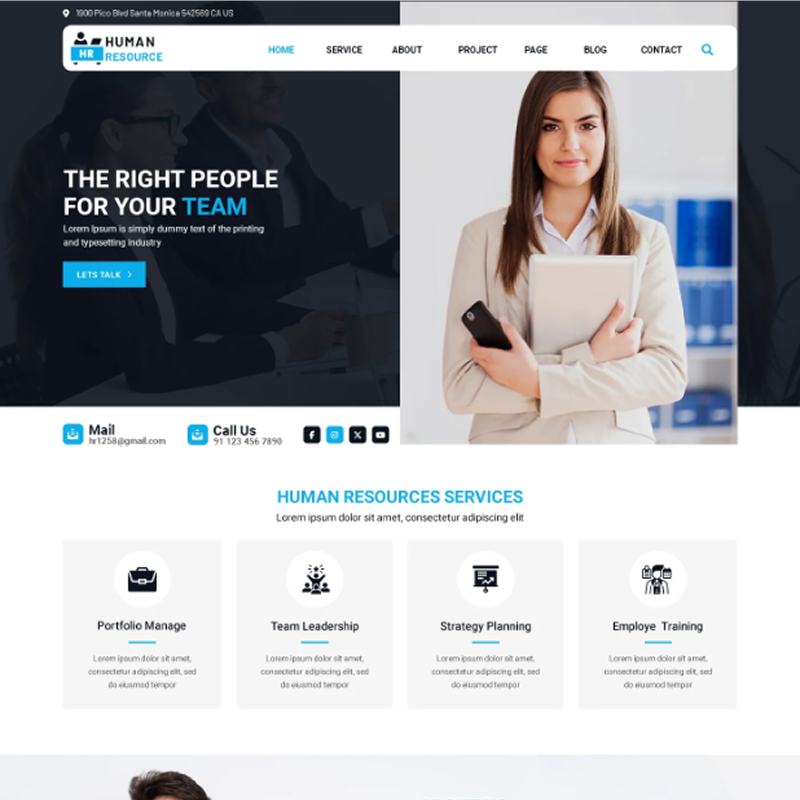 Human Resource WordPress Theme