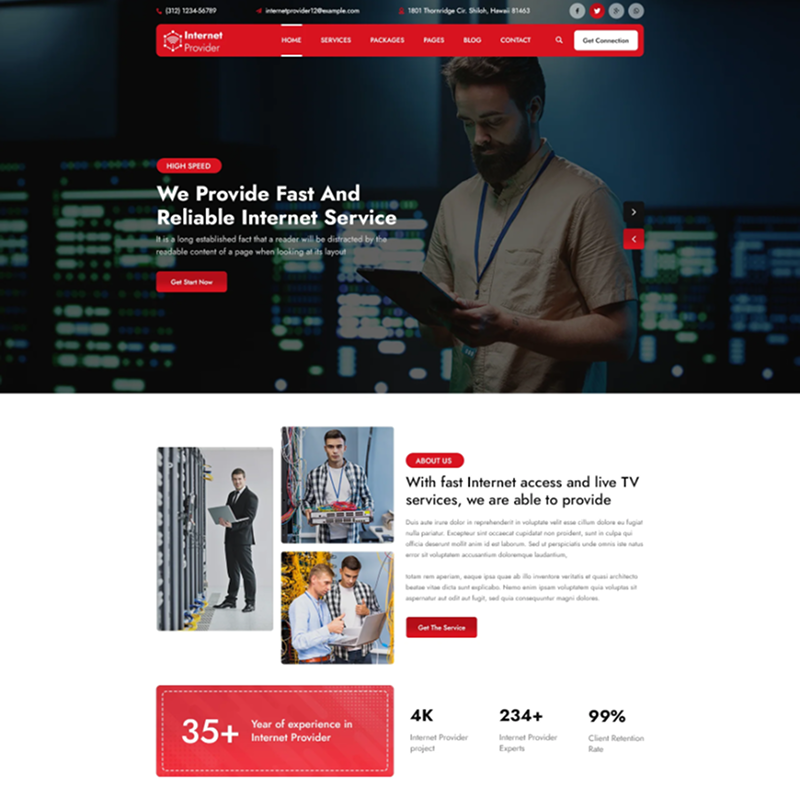 Internet Provider WordPress Theme