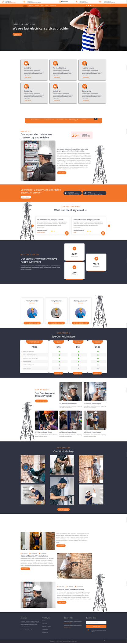 Maintenance WordPress Theme