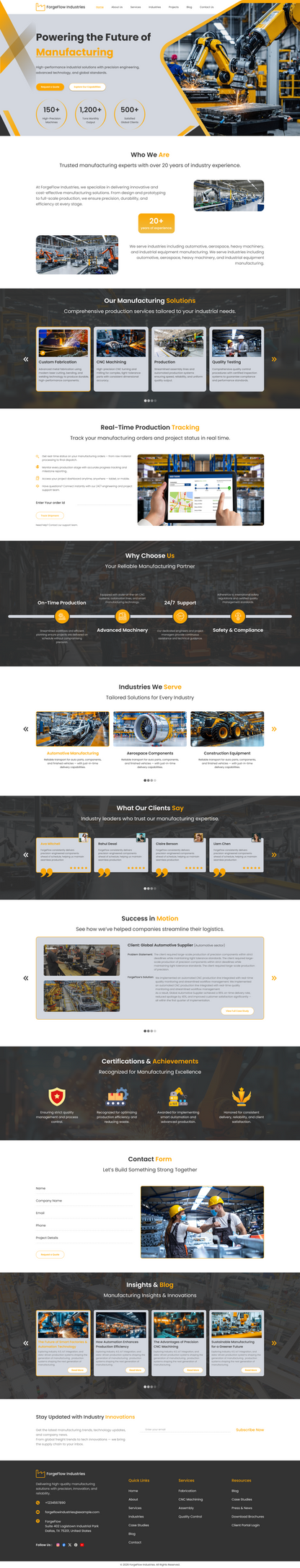 Manufacturing WordPress Theme