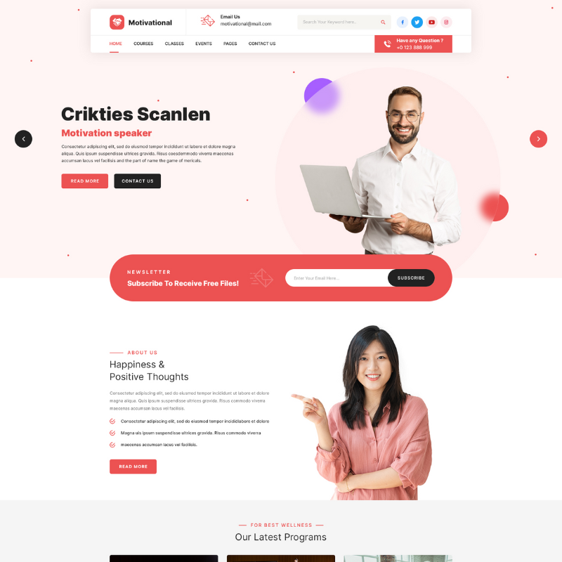 Motivational Speaker WordPress Theme