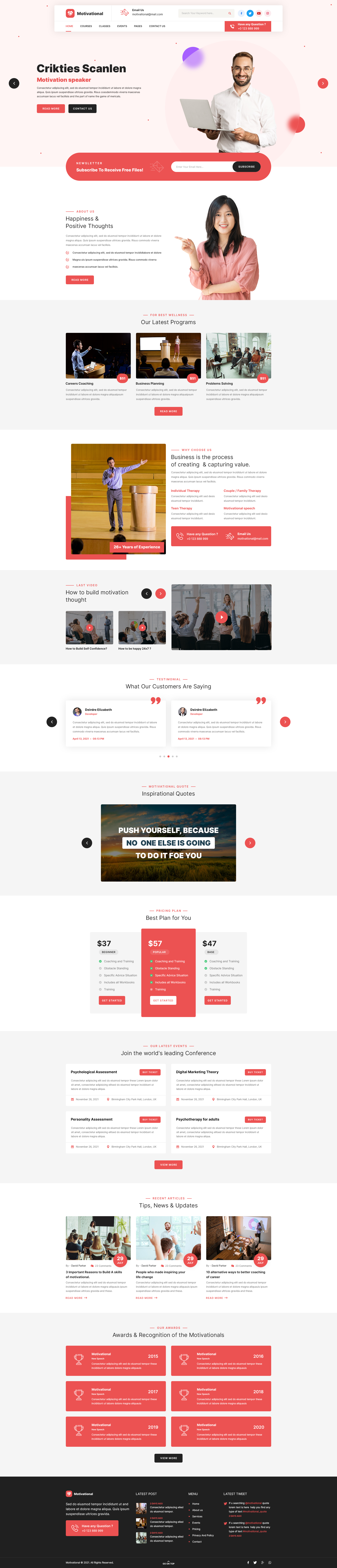 Motivational Speaker WordPress Theme